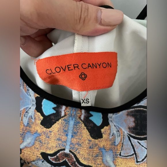 Clover Canyon Floral Striped Bodycon Midi Dress XS - Picture 2 of 3